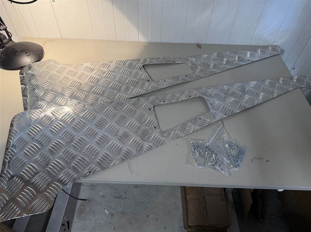 Land Rover Defender 90 110 spatbord bovenkant Checker Plate, Enlèvement ou Envoi, Comme neuf