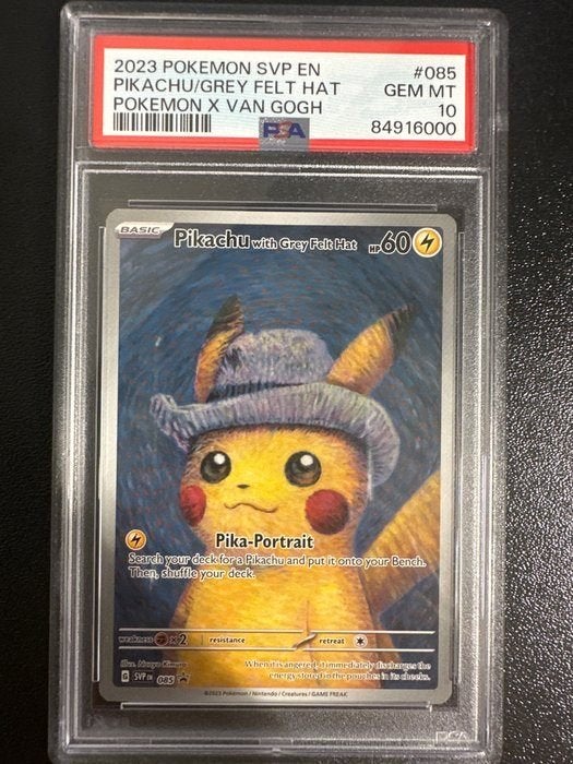 pikachu with grey felt hat PSA 10, Enlèvement ou Envoi, Neuf, Cartes en vrac