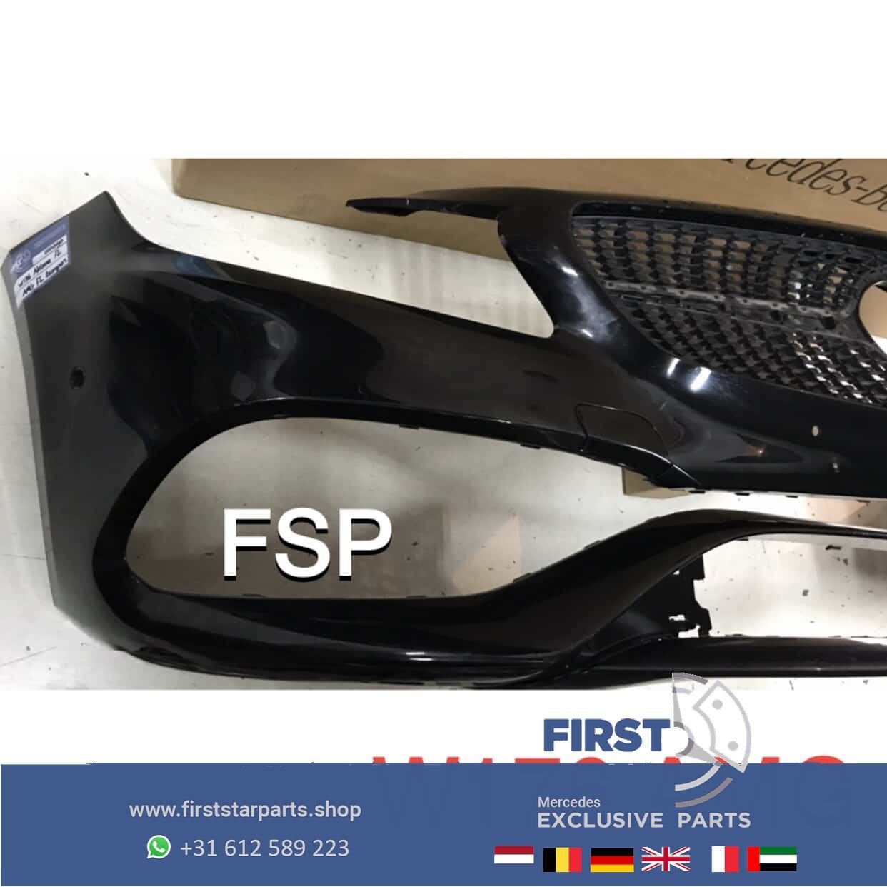W176 FACELIFT AMG VOORBUMPER Mercedes A Klasse + GRIL / ROOS, Gebruikt, -, Voor, Ophalen of Verzenden