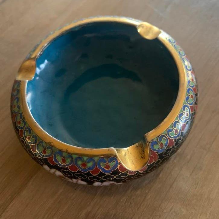 Chinees vintage cloisonné asbak, Ophalen of Verzenden