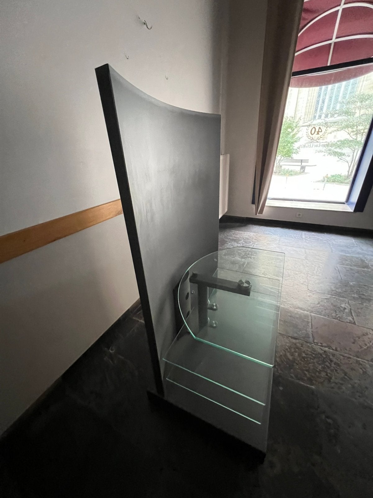 Meuble TV ou chaîne stéréo, Enlèvement, Comme neuf, Verre, Design
