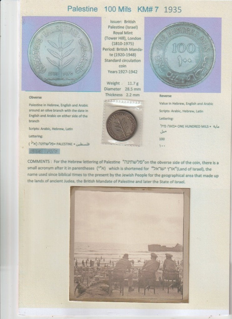 Pièce de 1935 de la Palestine britannique + photos, Timbres & Monnaies, Monnaies | Asie, Enlèvement ou Envoi, Moyen-Orient, Monnaie en vrac