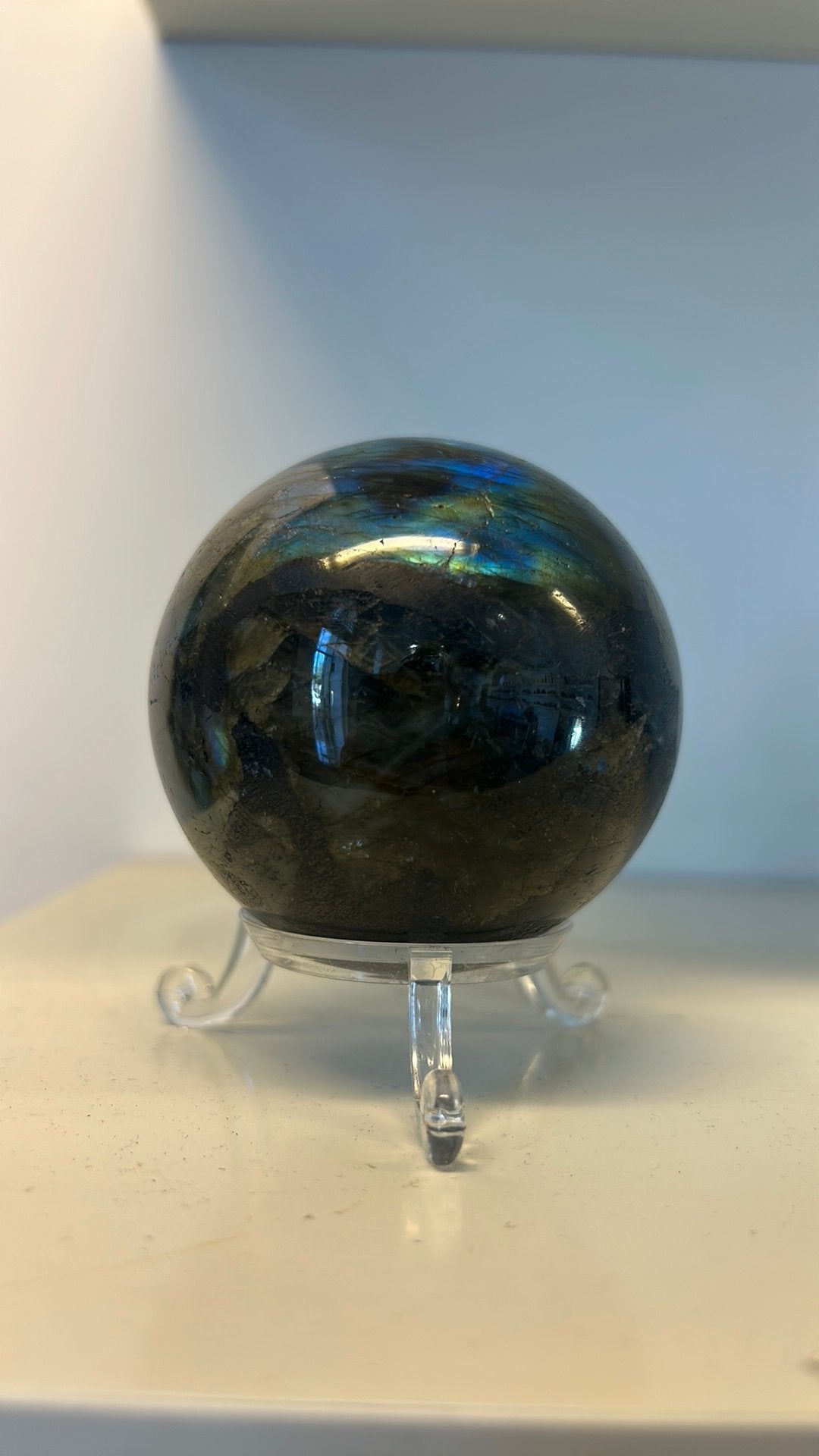 une sphère polie en labradorite naturelle, Enlèvement ou Envoi, Minéral