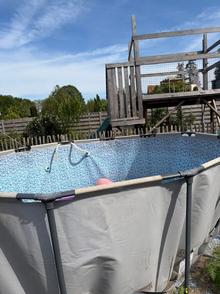 Zwembad ontex 3.66 x 1.22, Jardin & Terrasse, Piscines, 200 à 400 cm, 300 cm ou plus, Rond, Enlèvement