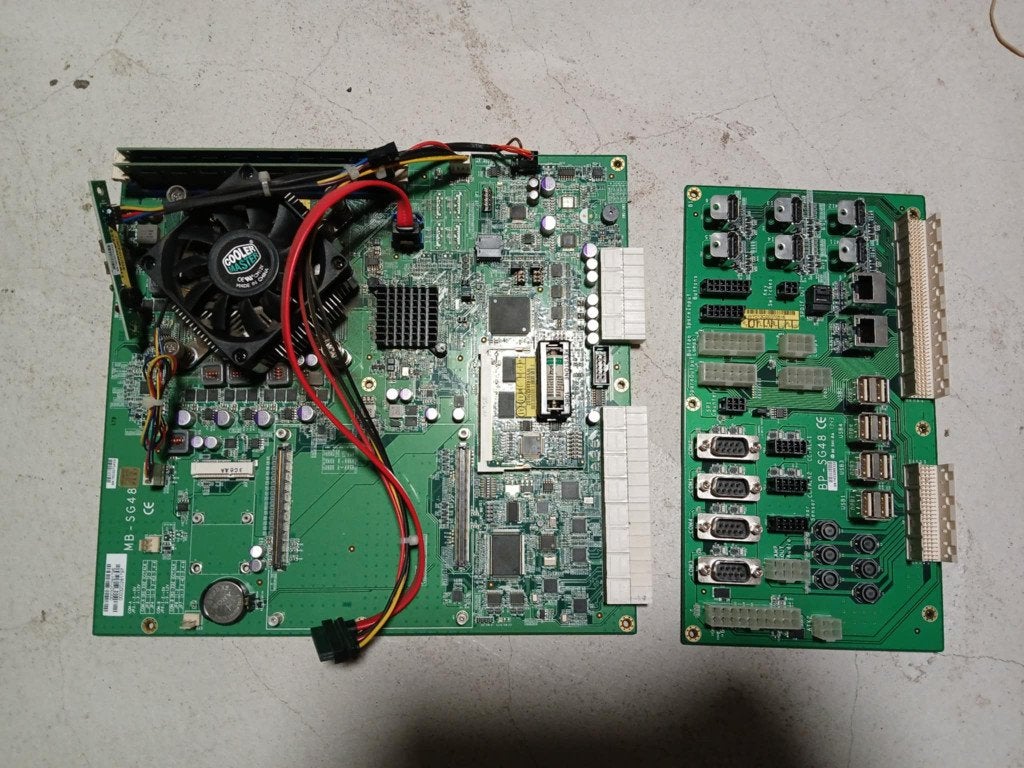Tab motherboards  MB-SG48 + vidoekaart, Enlèvement ou Envoi, Utilisé