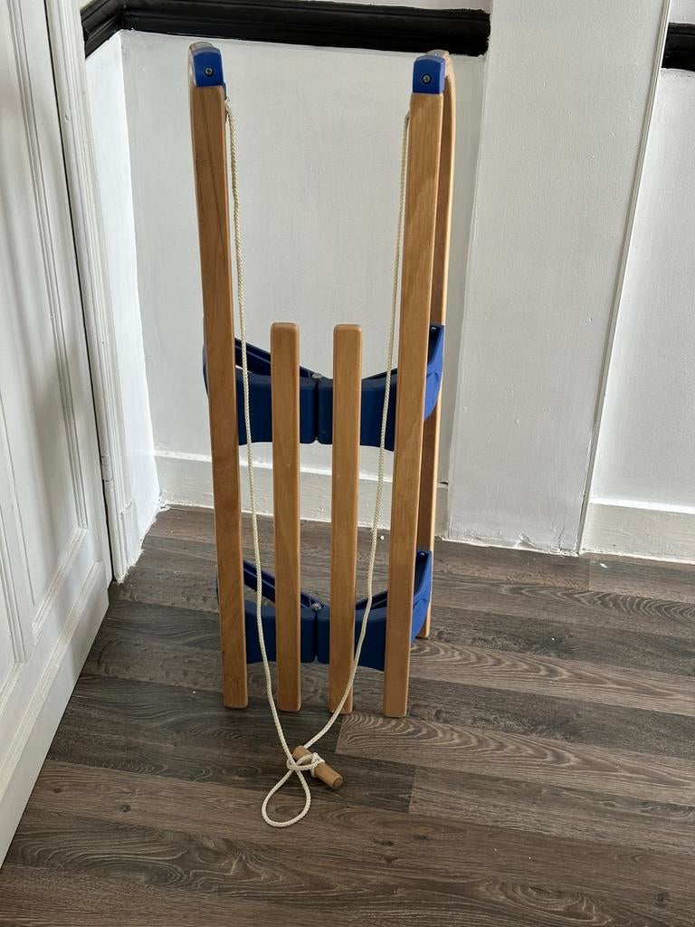 vidaXL Traîneau pliable en bois 110 cm, Sports & Fitness, Patinage, Enlèvement ou Envoi, Comme neuf