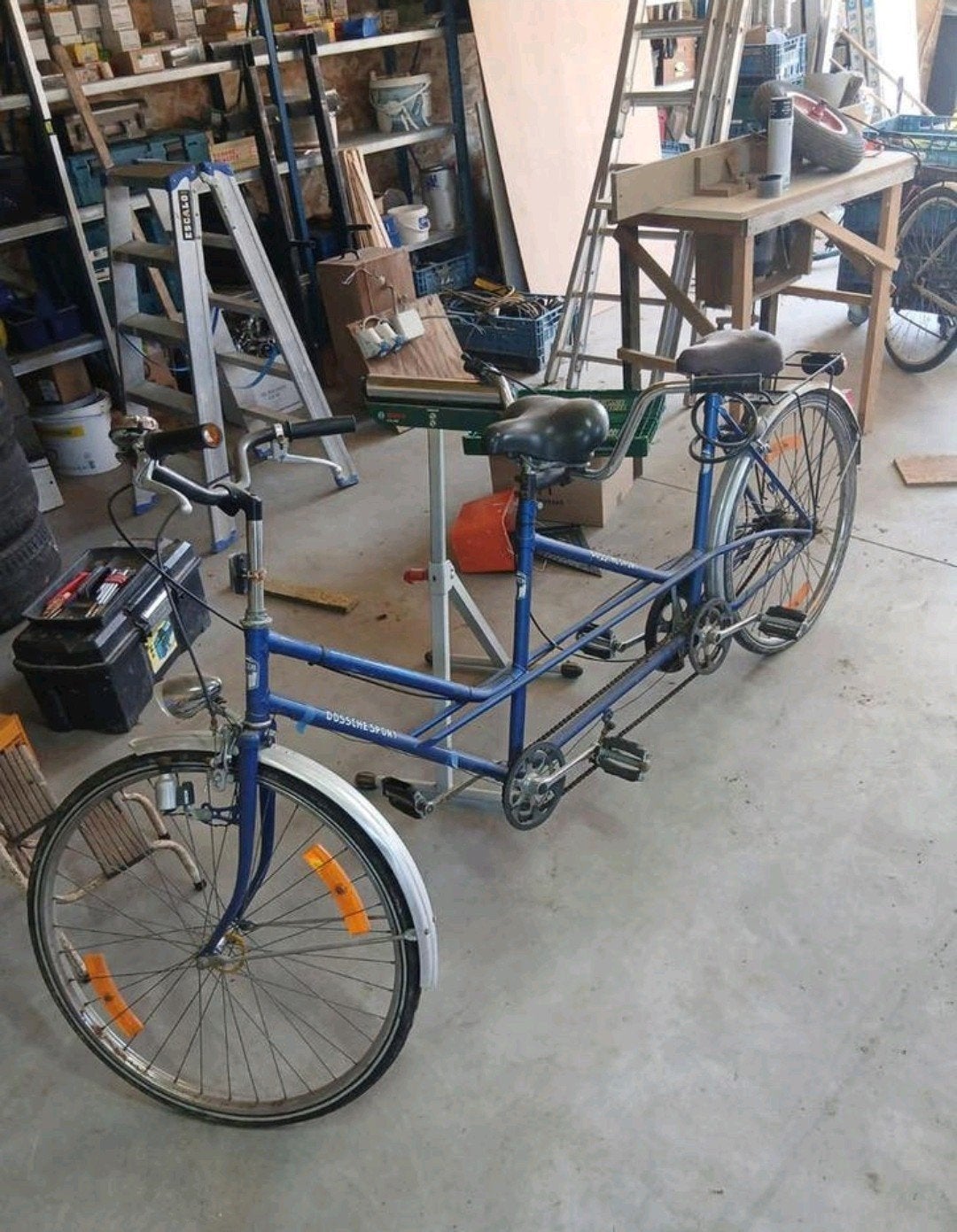 mooie  blauwe tandem, Fietsen en Brommers, Ophalen
