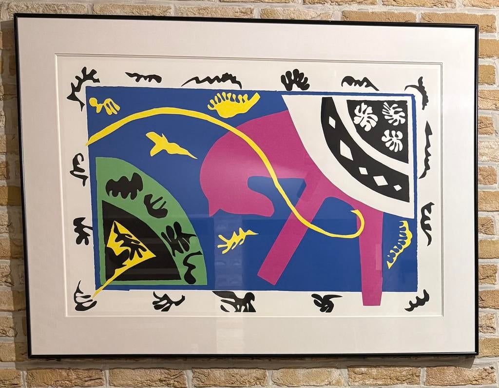 Kunstwerk 112x82cm replica zeefdruk Henri Matisse, Antiek en Kunst, Ophalen