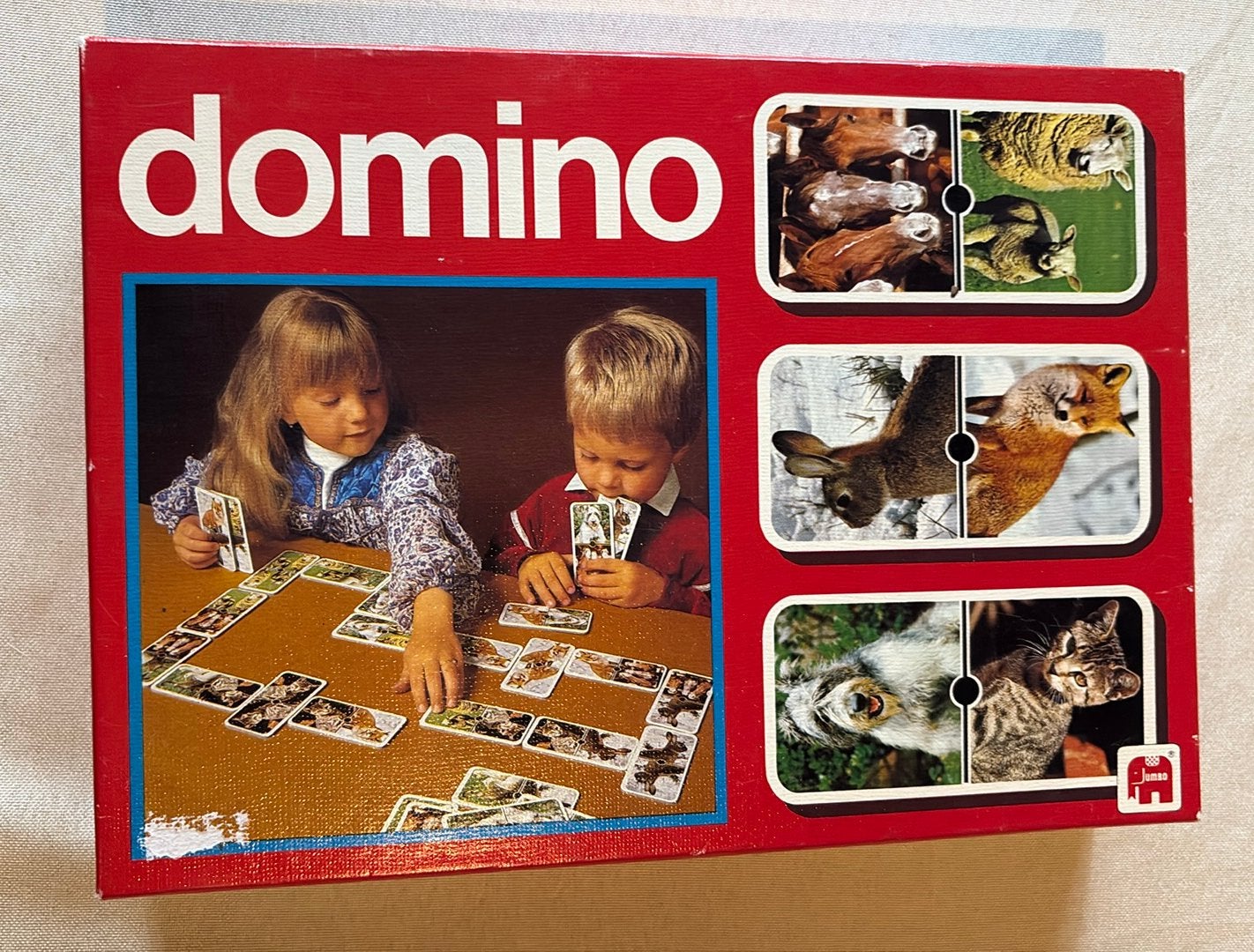 Vintage Jumbo Dieren Domino Spel, Ophalen of Verzenden, Zo goed als nieuw