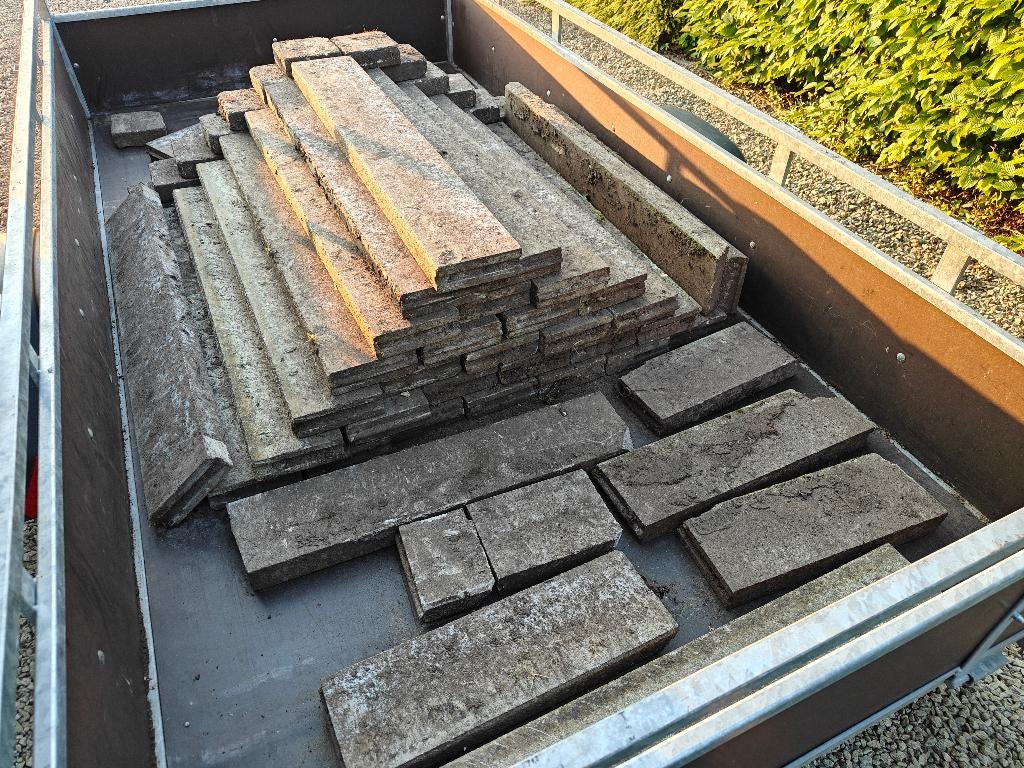 Boordstenen 29stuks en 29 klinkers, Verzenden, Gebruikt, Beton, Border