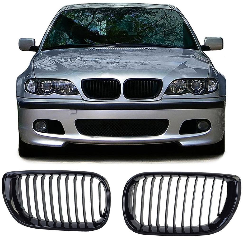 Sport Grill Nieren Voor Bmw 3 Serie E46 LCI Glans Zwart Enke, Envoi