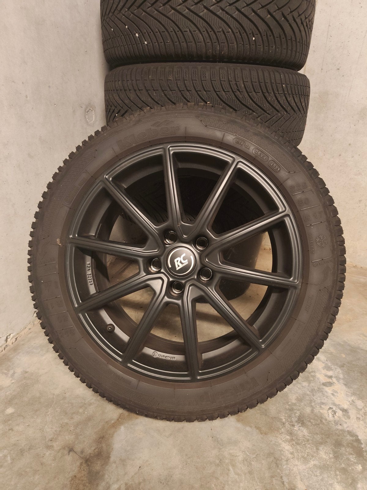 winterwielen winterbanden AUDI aluminium velgen RC brock, Ophalen, Gebruikt, Velg(en), 17 inch
