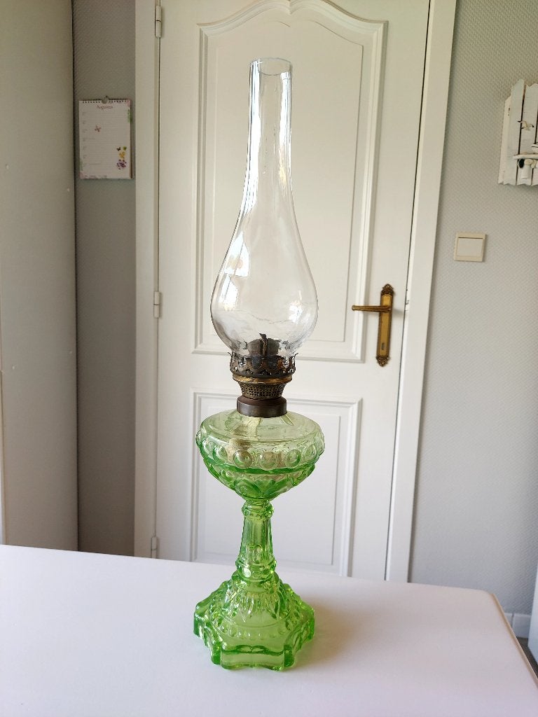 olielamp uranium groen, Ophalen