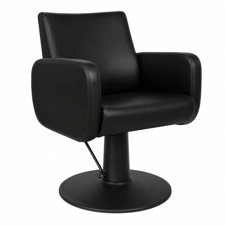 Kappersstoel Valento Black pompstoel knipstoel kapsalon, Zwart, Overige materialen, Nieuw, Ophalen of Verzenden