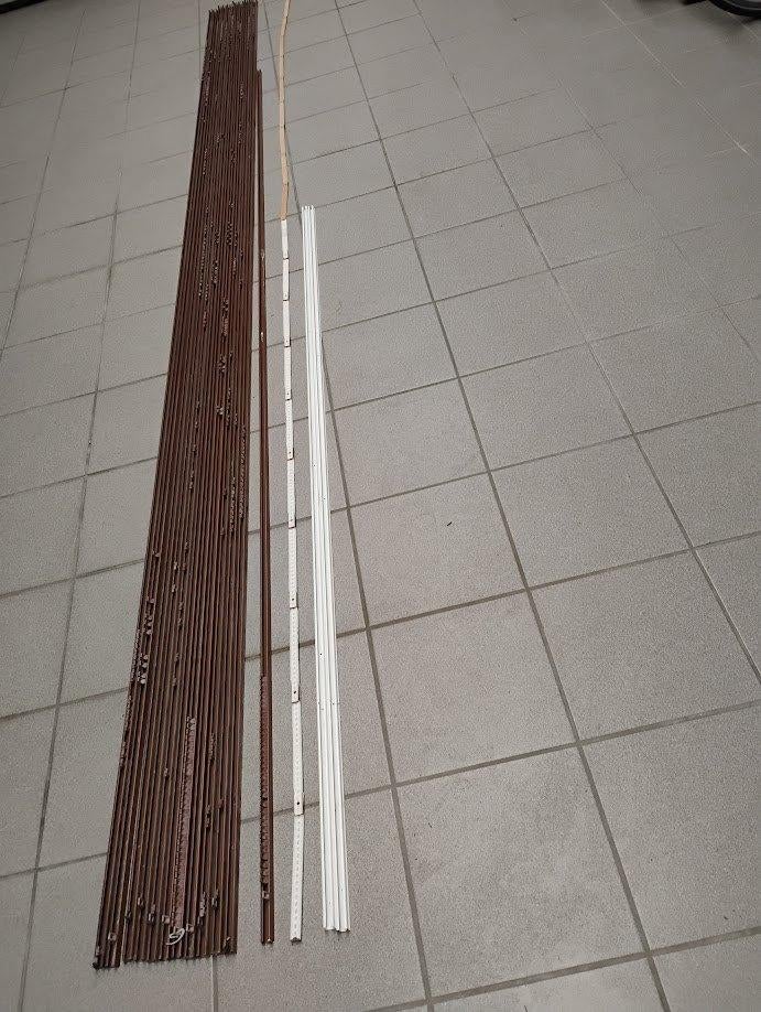 Tringles à rideaux en aluminium 42 mètres au total, Maison & Meubles, Ameublement | Rideaux & Stores à lamelles, Utilisé, Blanc