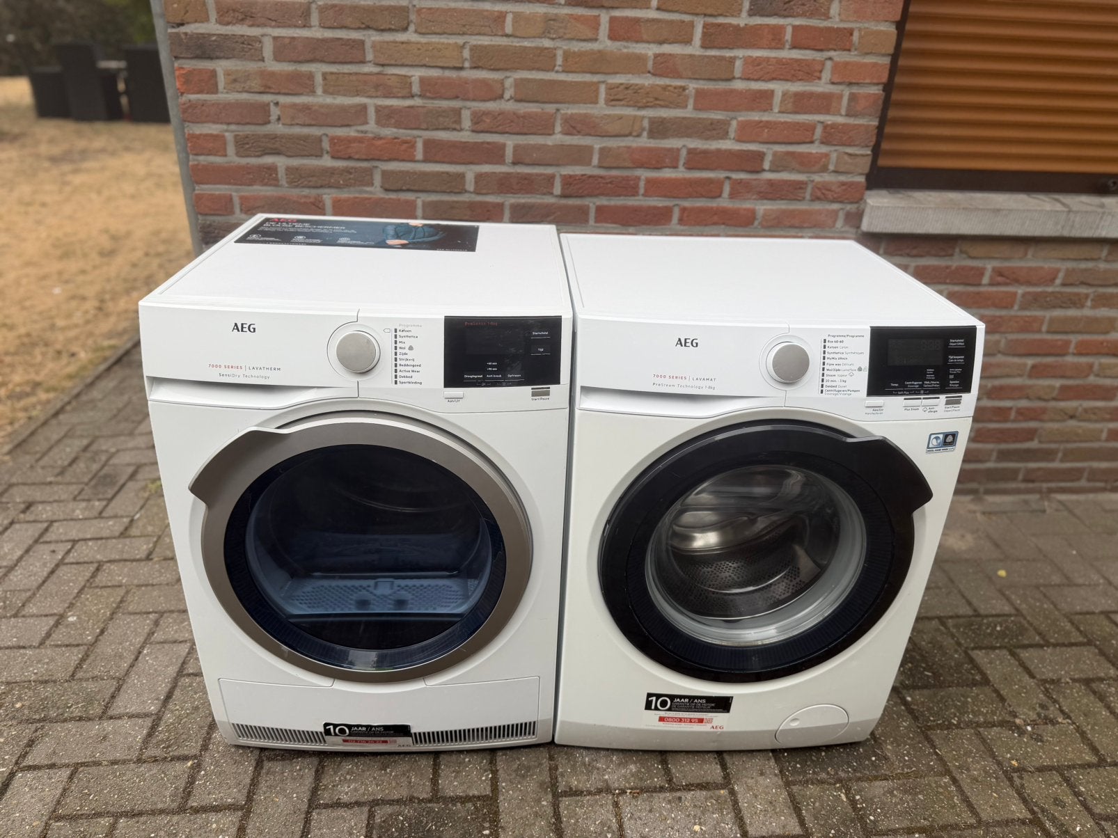 Wasmachine en droogkast Aeg werken perfect beide A+++ 8kg, Elektronische apparatuur, Wasmachines, Ophalen, Zo goed als nieuw