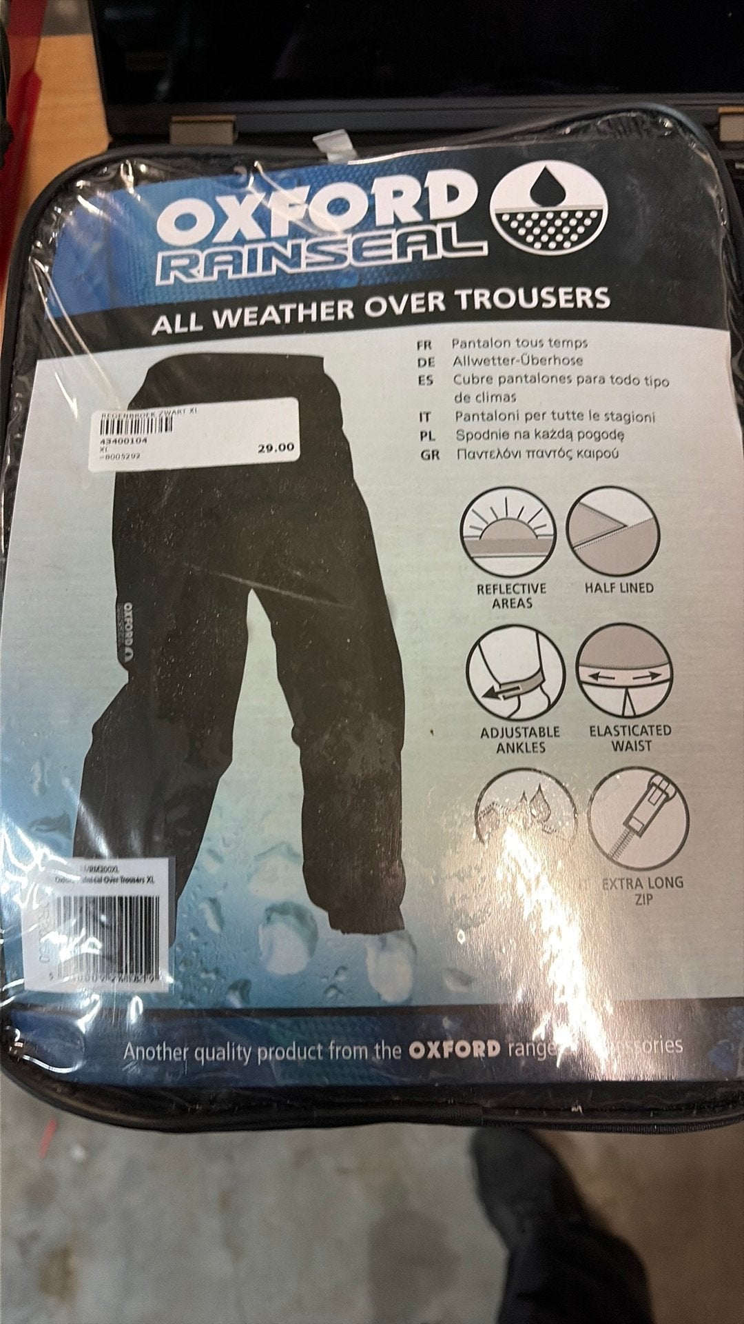 Pantalon imperméable résistant  Oxford, taille XL (nouveau), Motos, Enlèvement, Bottes