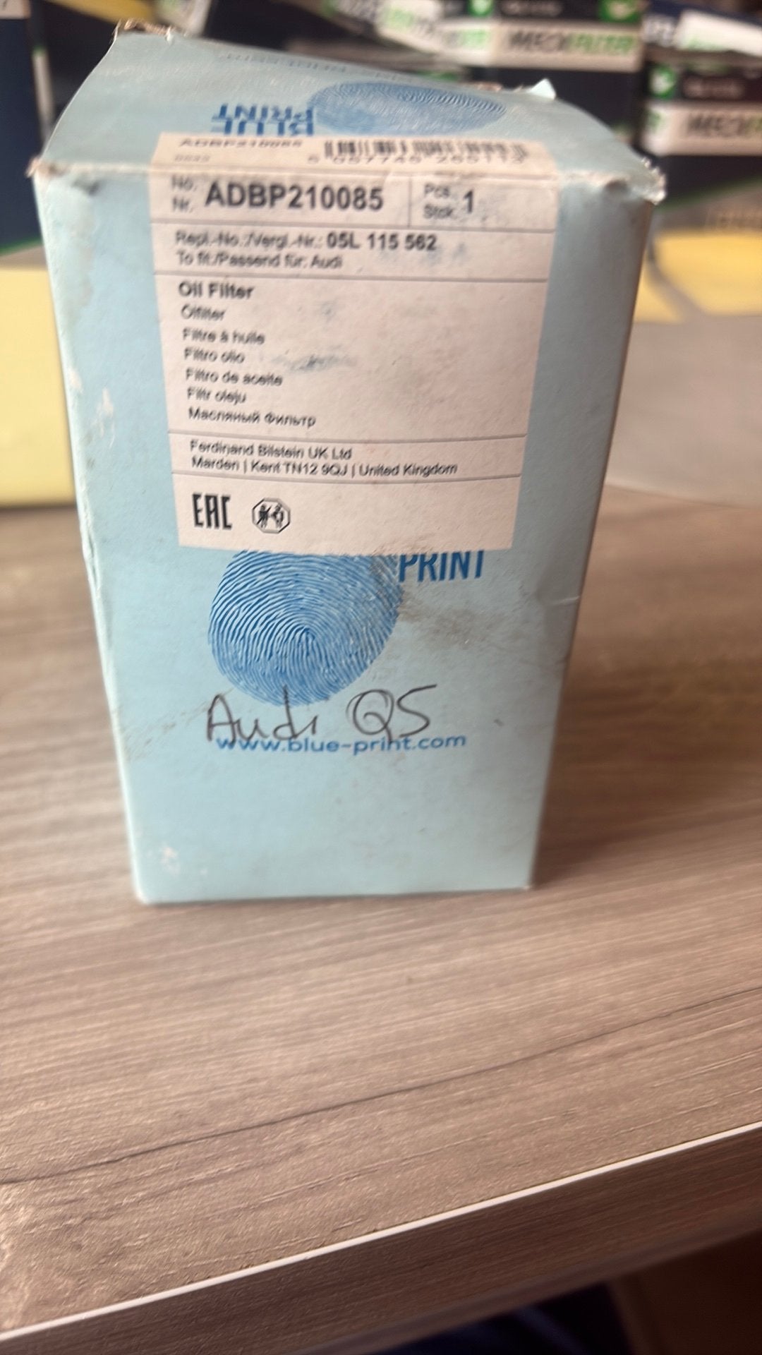 Olie filter, Auto-onderdelen, Ophalen, Audi