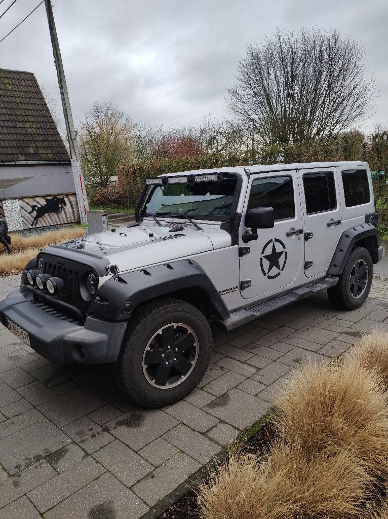 Jeep Wrangler Unlimited Diesel LICHTE VRACHT  bwj 2013, Autos, Argent ou Gris, Achat, 2 places, Noir