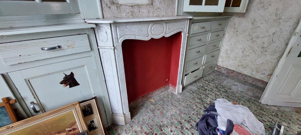 Cheminée en marbre, Enlèvement, Utilisé, Encastré, Cheminée au bois