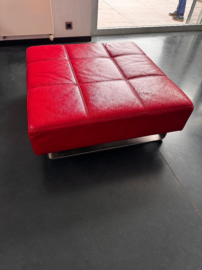 zetel rood vierkant, Maison & Meubles, Enlèvement, 75 à 100 cm, Carré, Comme neuf