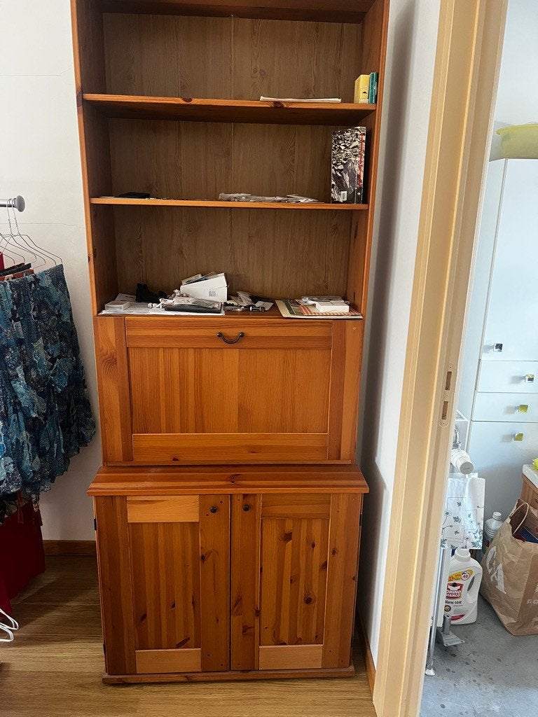 IKEA Leksvik secretaire / boekenkast, Ophalen, 200 cm of meer, 50 tot 100 cm, Zo goed als nieuw