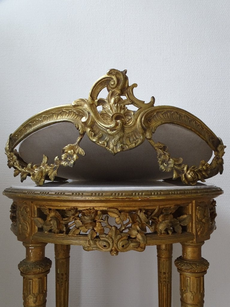 Bronzen bedhemel met guirlandes, Antiek en Kunst, Ophalen of Verzenden