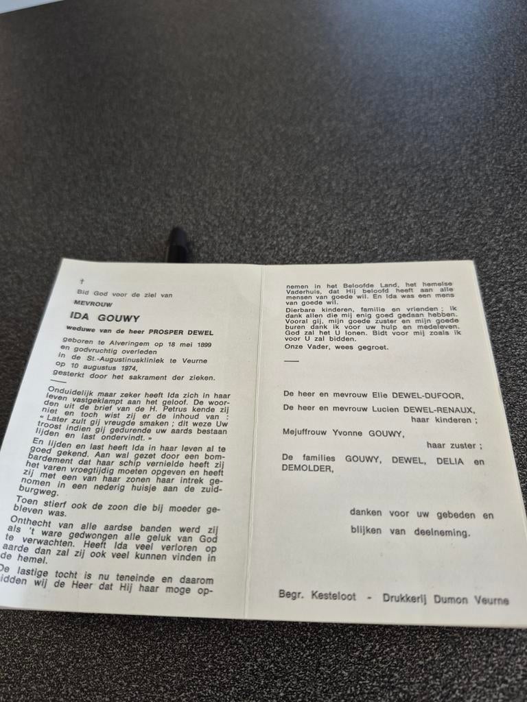 Bidprentjes Alveringem, Verzamelen, Bidprentjes en Rouwkaarten, Ophalen of Verzenden