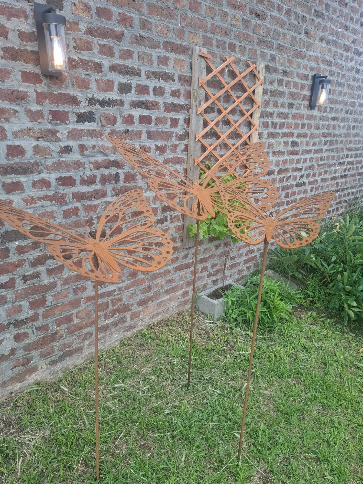 Vlinders in 3mm cortenstaal!  TOPPER IN ELKE BLOEMENTUIN, Tuin en Terras, Ophalen