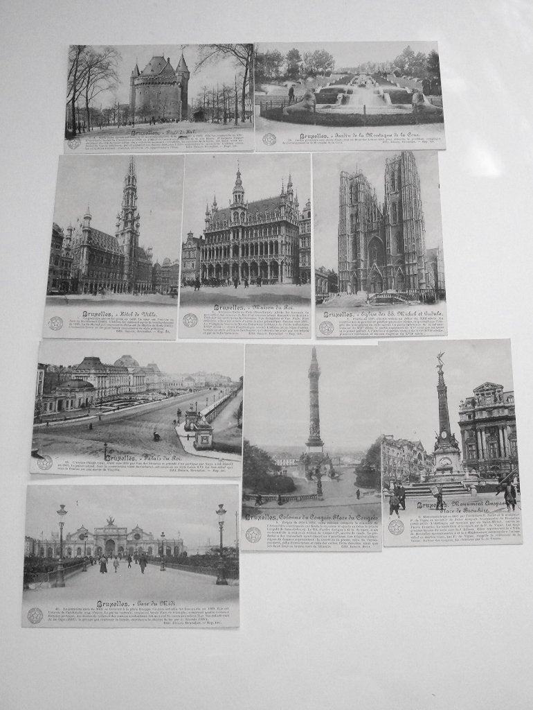 9 Postkaarten Cartes Postales Brussel Bruxelles antiek, Enlèvement ou Envoi, 1920 à 1940, Non affranchie, Bruxelles (Capitale)