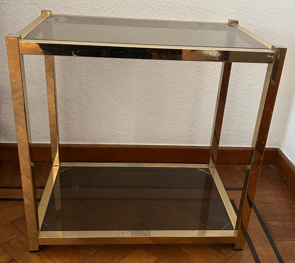 Ancienne Table basse de salon en verre, Maison & Meubles, 50 à 100 cm, Enlèvement, Utilisé, Verre