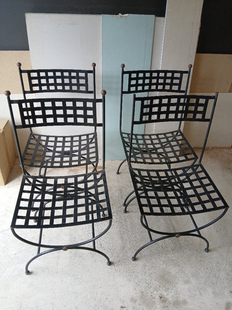 Chaise metalique, Maison & Meubles, Chaises, Enlèvement, Utilisé, Métal, Quatre