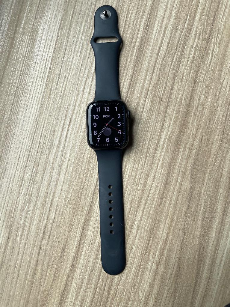 Apple Watch Series 7, Handtassen en Accessoires, Smartwatches, Zo goed als nieuw, iOS, Zwart, Afstand, Calorieverbanding, Hartslag