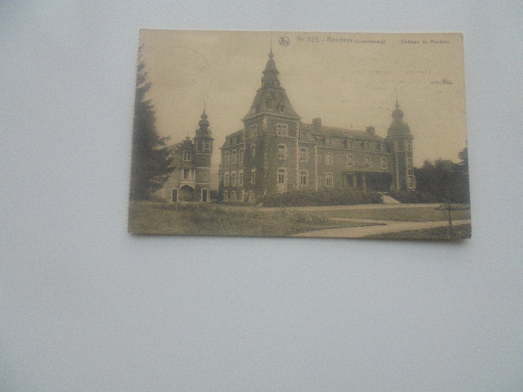 rendeux -chateau de rendeux, Envoi, 1920 à 1940, Affranchie, Luxembourg