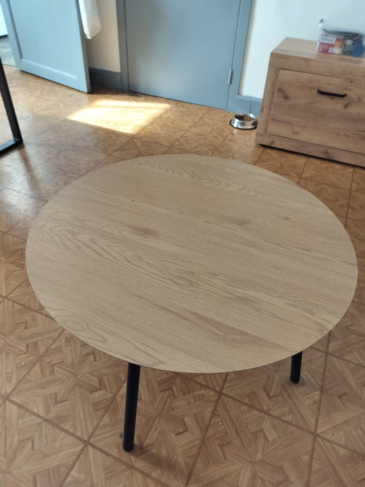 Table basse, Enlèvement, Comme neuf, Rond, Chêne