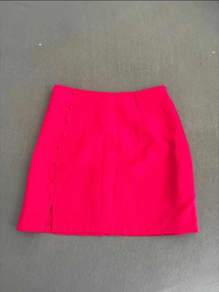 Roze/roze rok - S/M - Kilky Paris - Polyester, Kleding | Dames, Rokken, Verzenden, Zo goed als nieuw, Roze, Maat 36 (S)