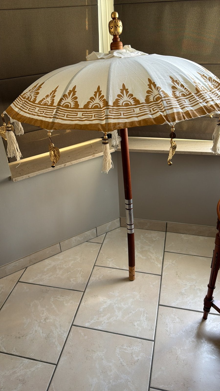 Parasol bali. Ibizamarkt beursstand decoratie, Ophalen, Nieuw, Parasolvoet