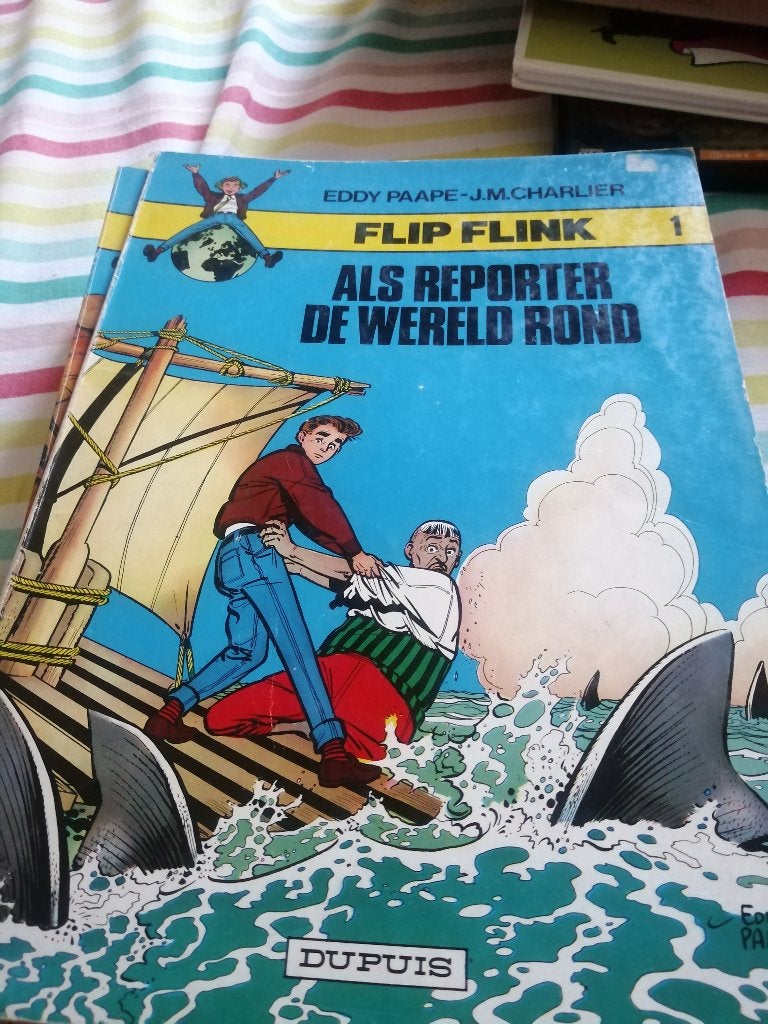 Dupuis strips: Flip Flink/Jan Kordaat strips, Meerdere stripboeken, Ophalen of Verzenden, Gelezen