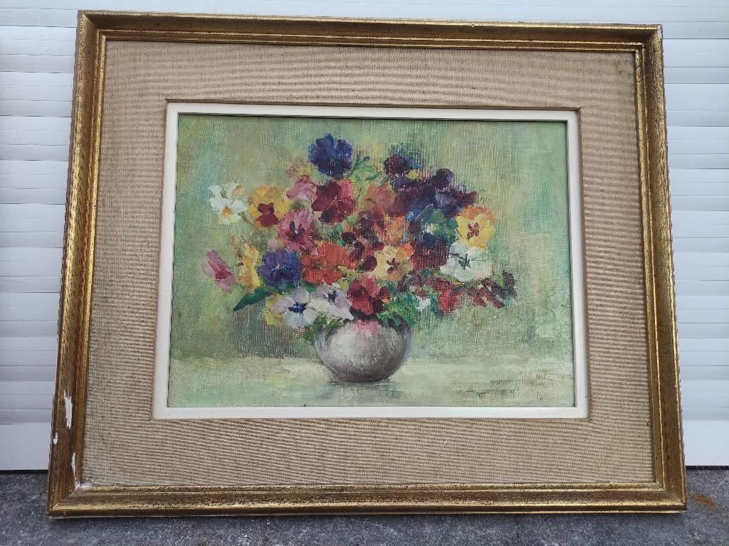 huile sur toile fleur, Enlèvement ou Envoi