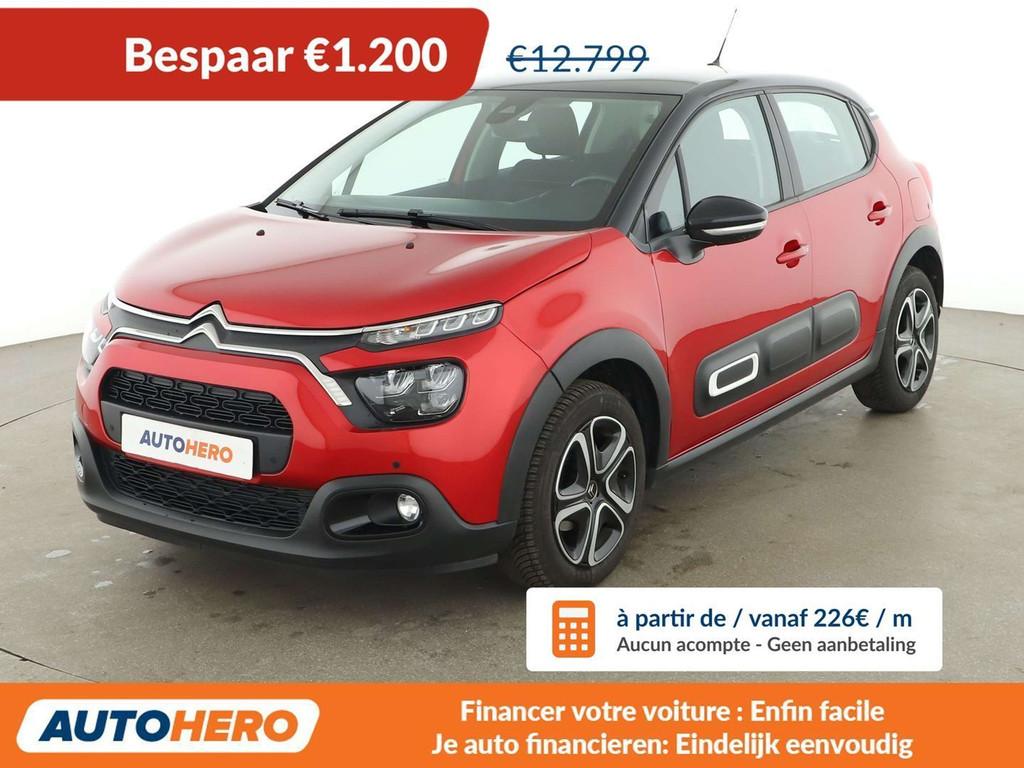 Citroën C3 1.2 PureTech Shine (bj 2022, automaat), Auto's, Stof, Gebruikt, 1199 cc, 1165 kg