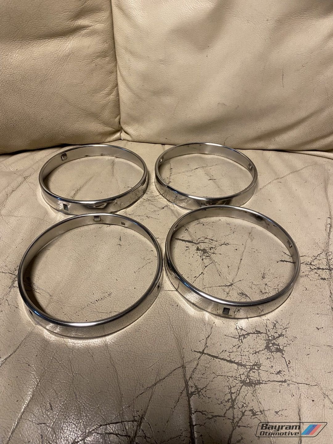 Bmw E34 E32 E30 chromen koplampringen set 3-serie 5 7 -serie, -, Utilisé, -, Enlèvement ou Envoi
