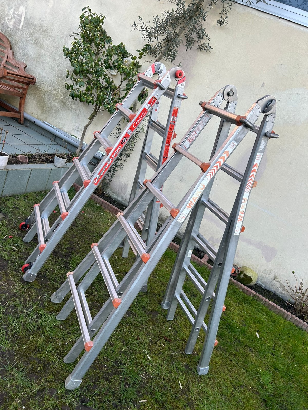 2x telescoopladder, Bricolage & Construction, Échelles & Escaliers, Enlèvement, Comme neuf
