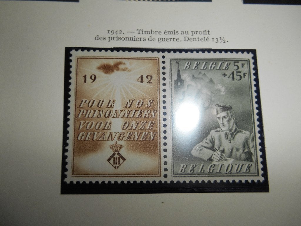 2 Timbres Belge au profit des prisonniers de guerre 1942, Timbres & Monnaies, Enlèvement ou Envoi