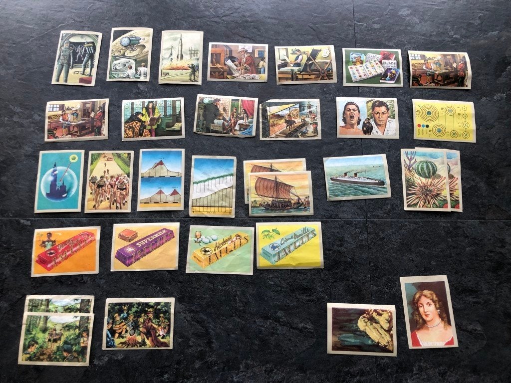32 plaatjes superchocolat Jacques - leerrijke chromo’s, Hobby en Vrije tijd, Ophalen of Verzenden