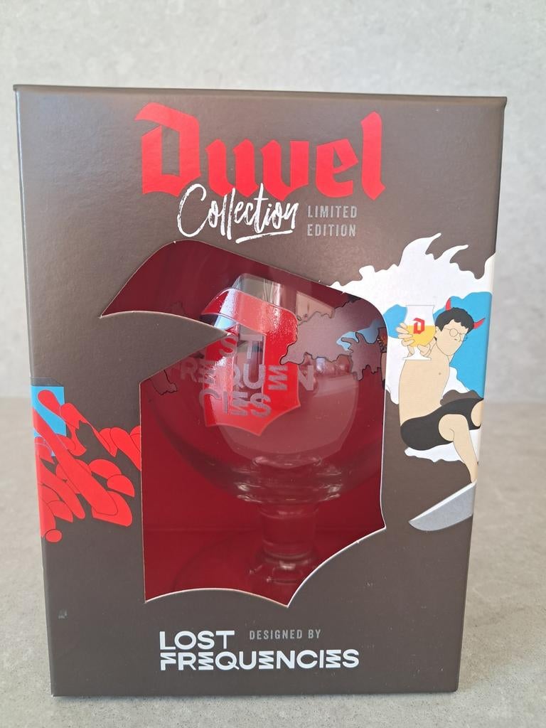 Duvel glas Lost Frequencies, Verzamelen, Glas en Drinkglazen, Ophalen, Nieuw, Bierglas
