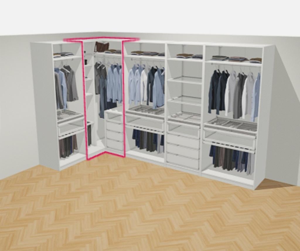 Grand dressing d’angle IKEA PAX – complet – excellent état, Ophalen