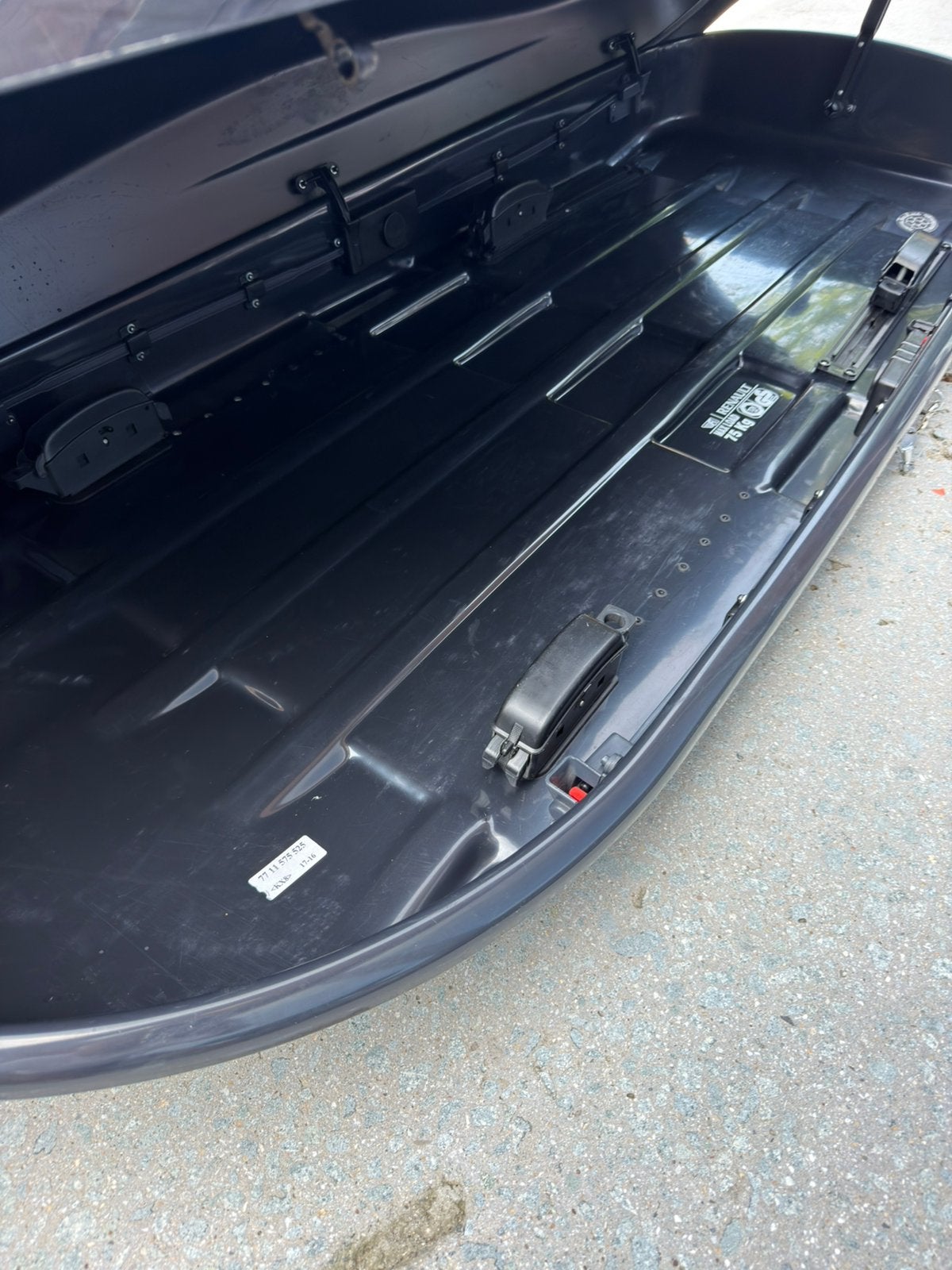 Coffre de toit Renault 480 L Noir brillant bon état, Enlèvement, Utilisé