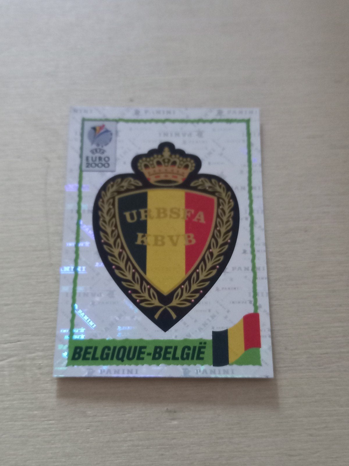 Panini Euro 2000 - Nr. 95 - Badge België, Ophalen of Verzenden, Nieuw, Sticker