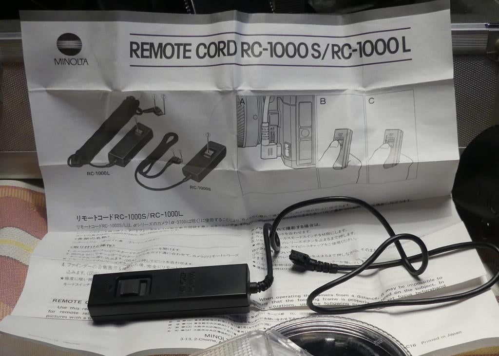 Minolta afstandbediening RC-1000S, Ophalen, Zo goed als nieuw, Minolta