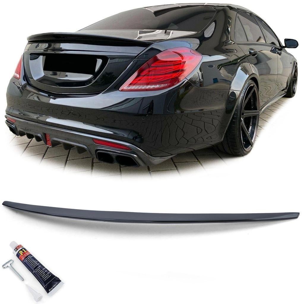 Spoiler AMG Look Glans Zwart Voor Mercedes S Klasse W222, Envoi